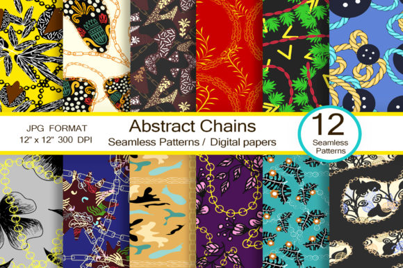 Abstract Chains Designs for Creative Projects