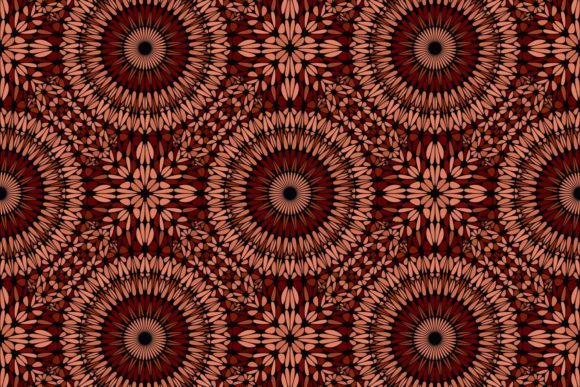Brown Seamless Flower Mandala Wallpaper