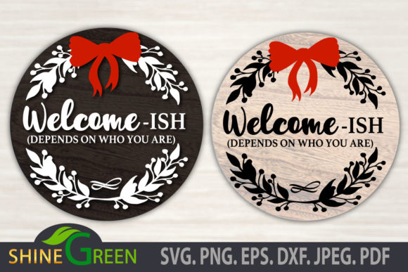 Christmas Halloween Welcome-ish Round: A Unique Touch for Your Seasonal Decor