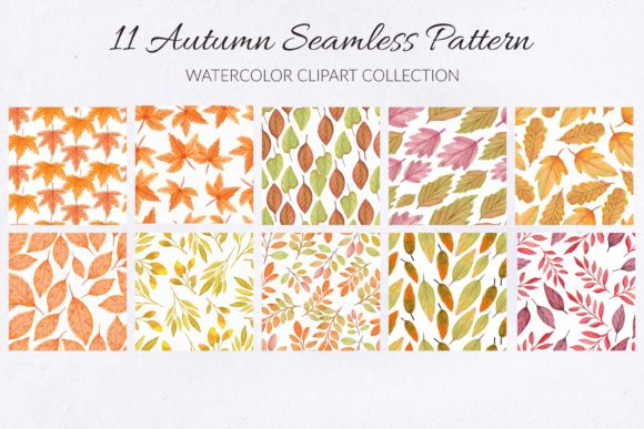 Embrace the Beauty of Nature with Watercolor Autumn Leaf Seamless Patterns