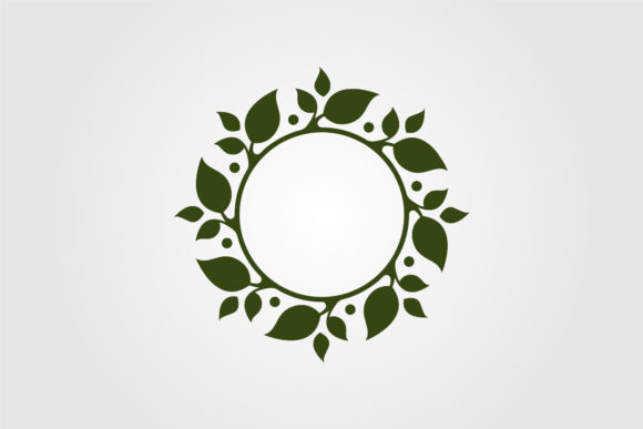 Nature Leaf Circle Vector Symbol Design