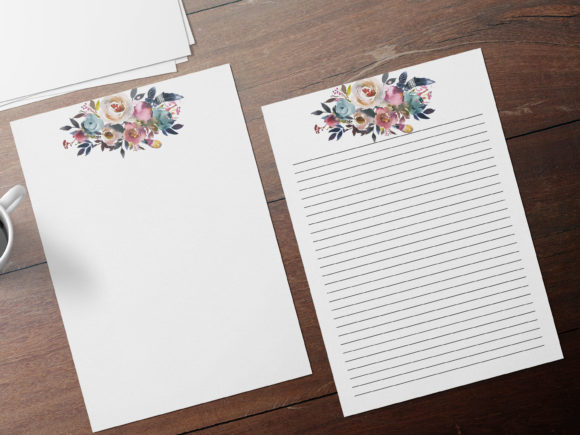 Romantic Pionk Flowers Paper Set: A Perfect Addition to Your Stationery Collection