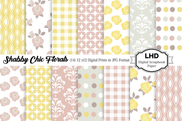 Shabby Chic Digital Paper for Creative Projects
