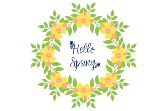 Welcoming Spring with Elegant Wallpaper Design for Hello Spring Card