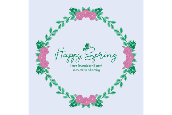 Welcoming Spring with Modern Happy Spring Greeting Card Design